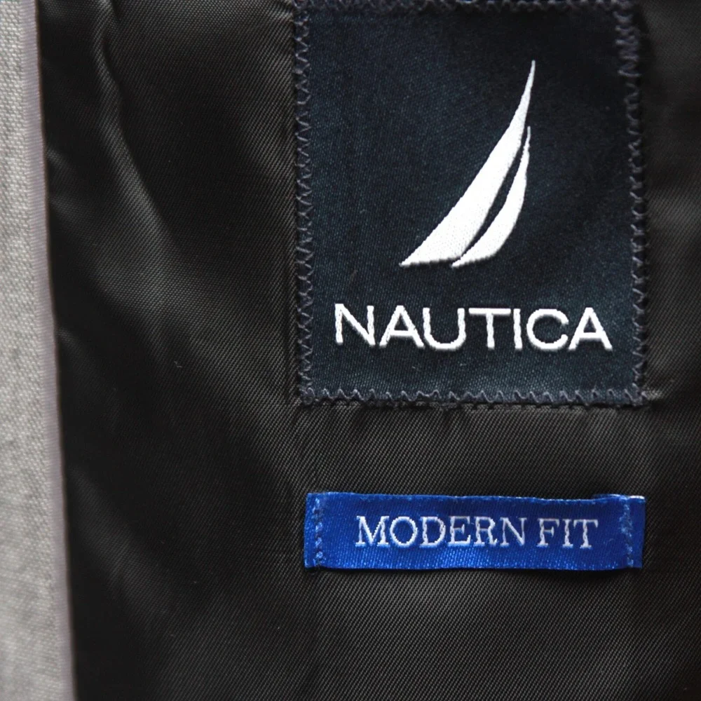 Nautica Men's Modern-Fit Bi-Stretch Suit Blazer‎ Jacket Size 38S Grey E071127